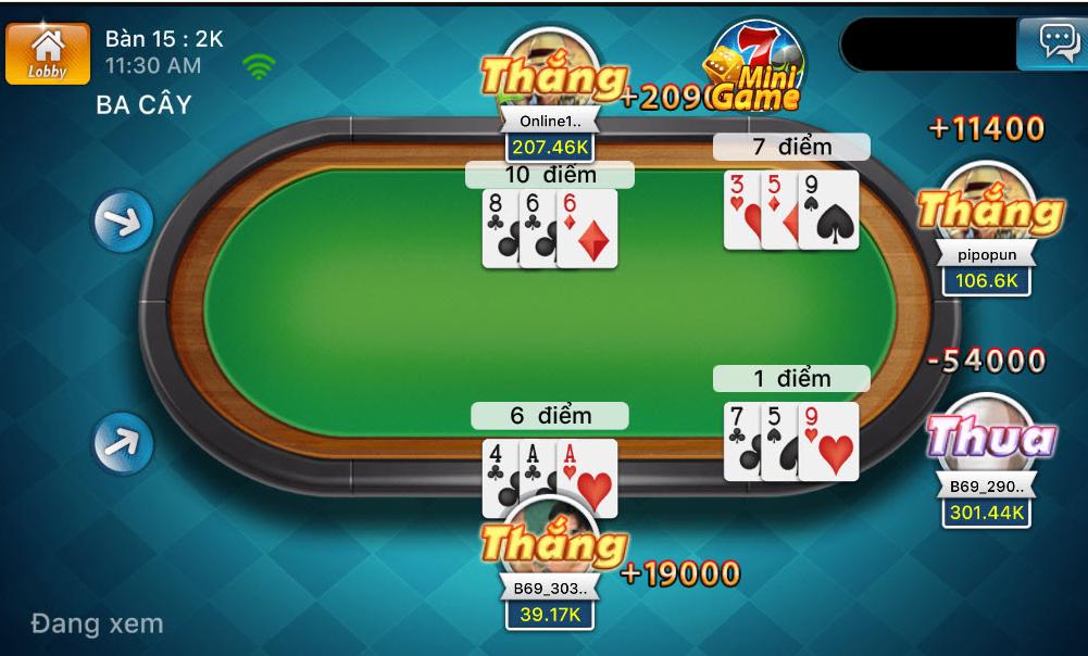 Luật và cách tính điểm khi chơi bài 3 cây online ở God55 